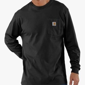 Carhartt Men's Black Pocket Long Sleeve Tee